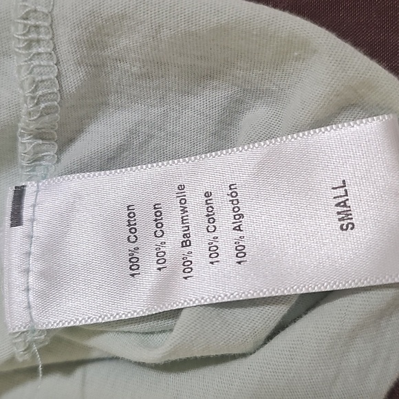 Urban Outfitter Mint Green Long Sleeve T-shirt Hoodie Cropped Oversize Size S - Picture 6 of 7